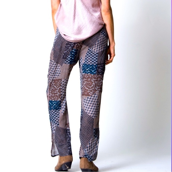 Wanderlux Patchwork Plaid Jogger Pant, Size L​​​​ - Picture 2 of 11